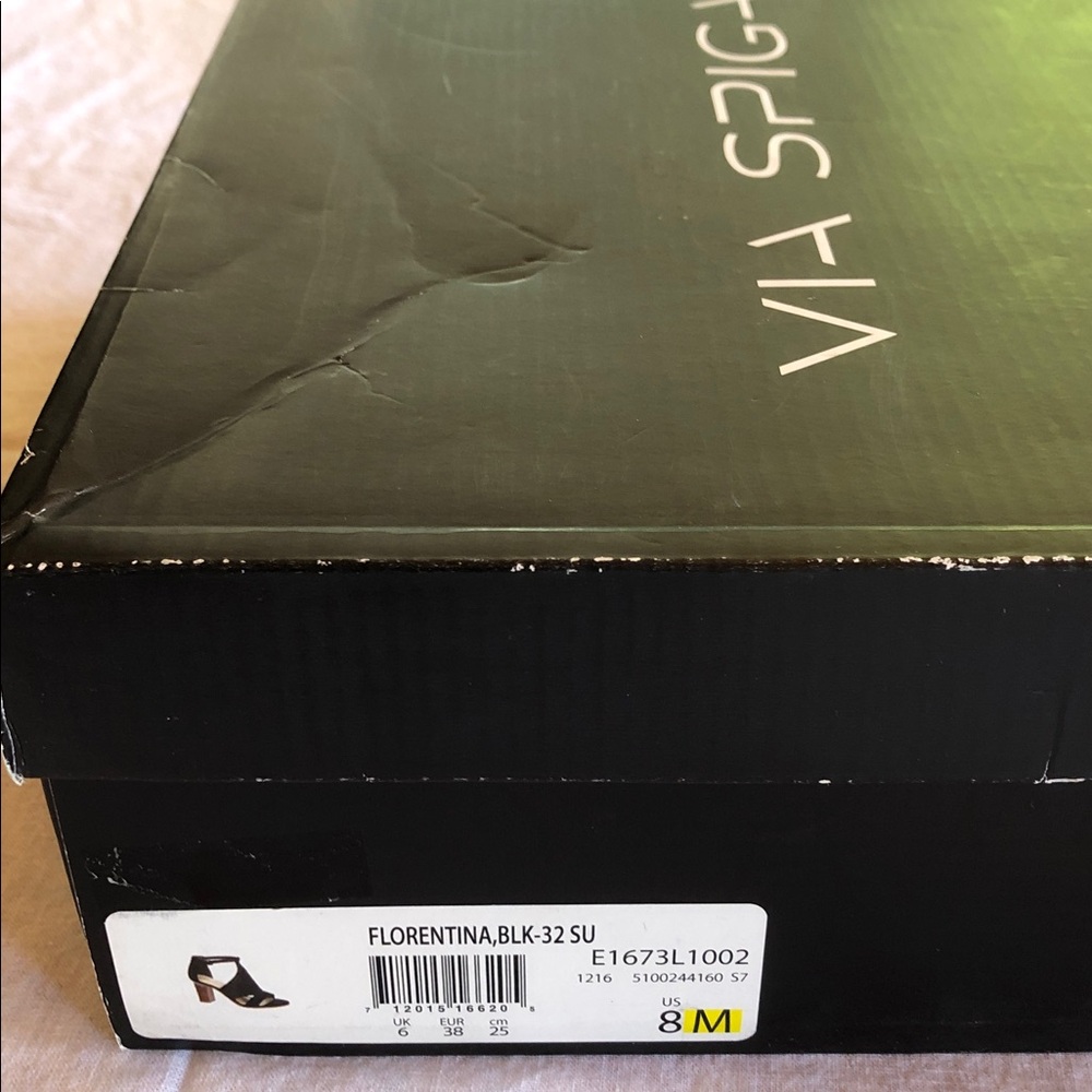 VIA SPIGA - Black Strappy Heeled Sandals - Picture 7 of 8